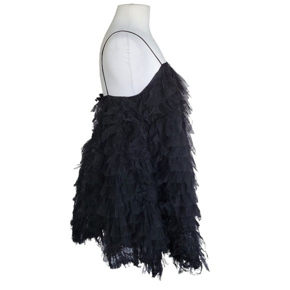 ASOS Black Ruffle Mini Dress - Picture 3 of 11